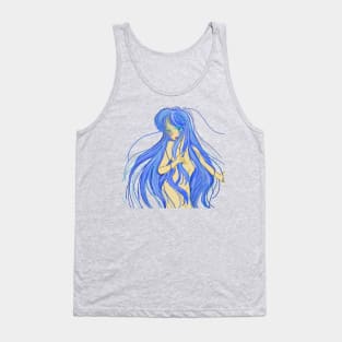 Anime Japanese cartoon style , ocean girl Tank Top